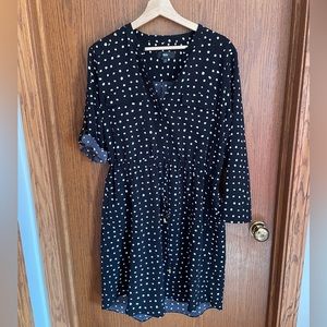 Mossimo Supply Co. Black Polka Dot Dress with Pockets
